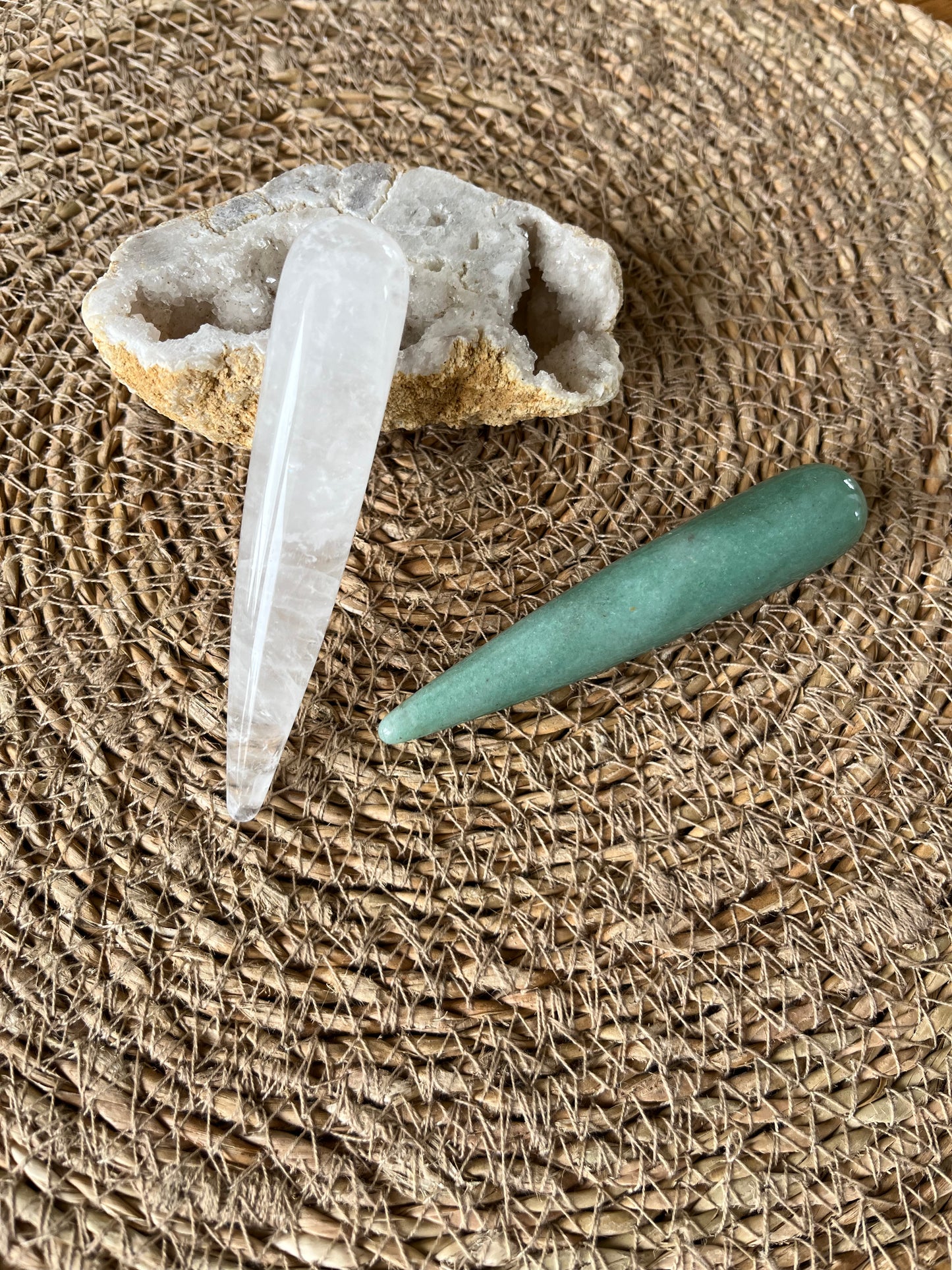 Bâton de massage en Cristal de Roche