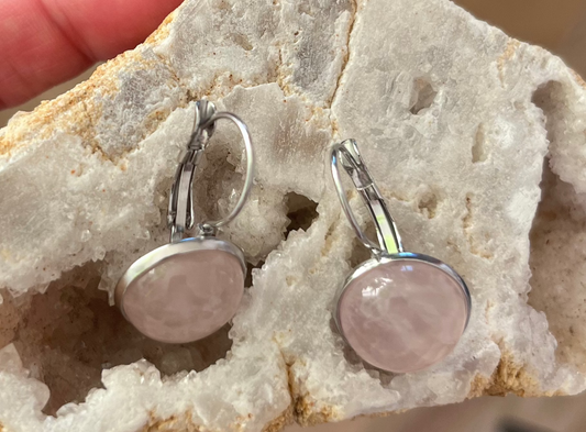 Dormeuses Quartz rose