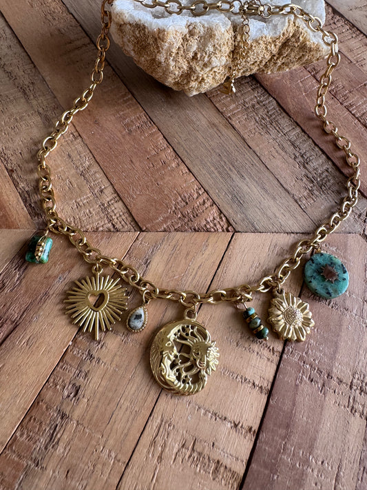 Collier breloques Séléné