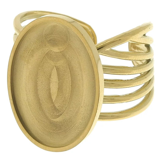 Bague Ines (ovale et ronde)