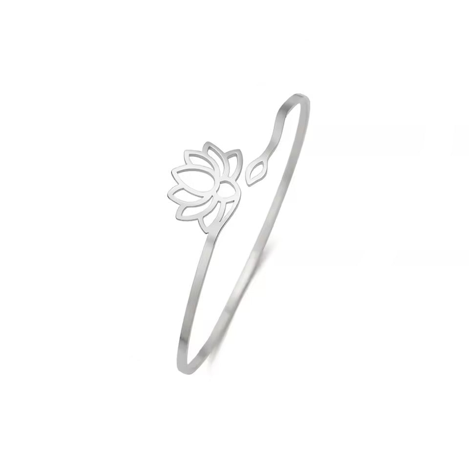 Bracelet Jonc Fleur de Lotus N°3
