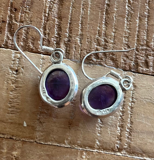 Dormeuses Améthyste serties