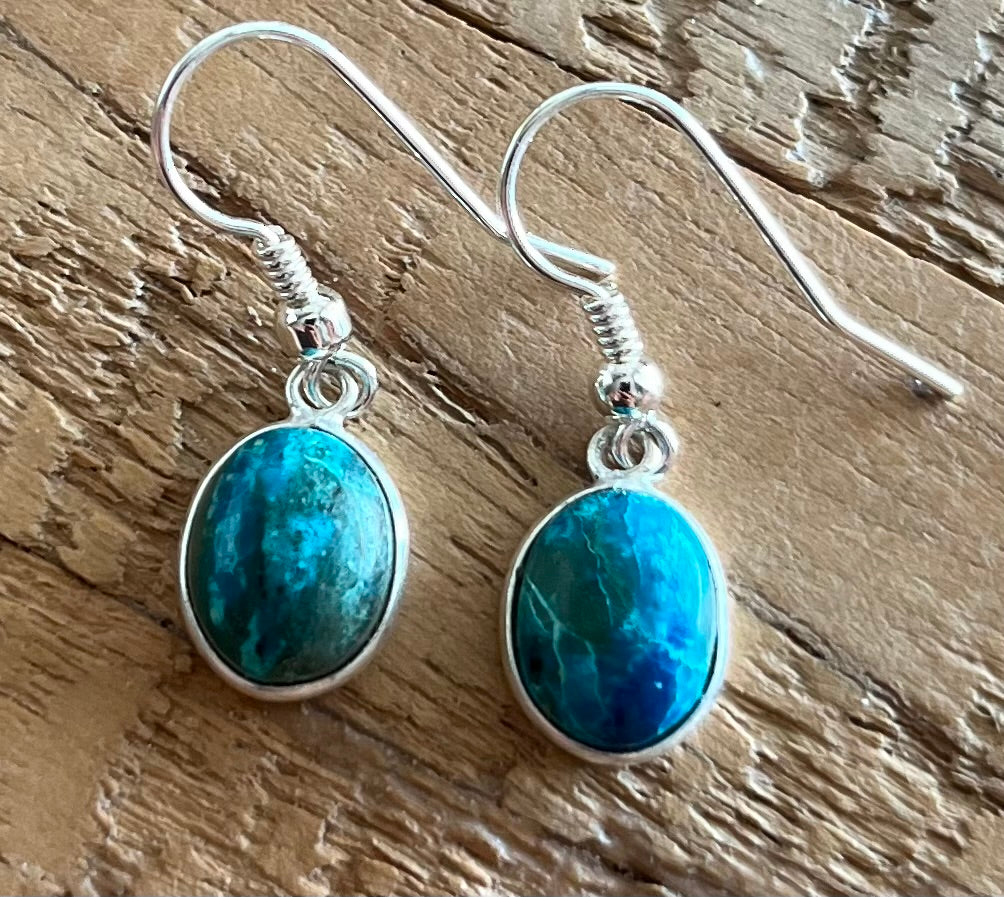 Dormeuses Chrysocolle serties