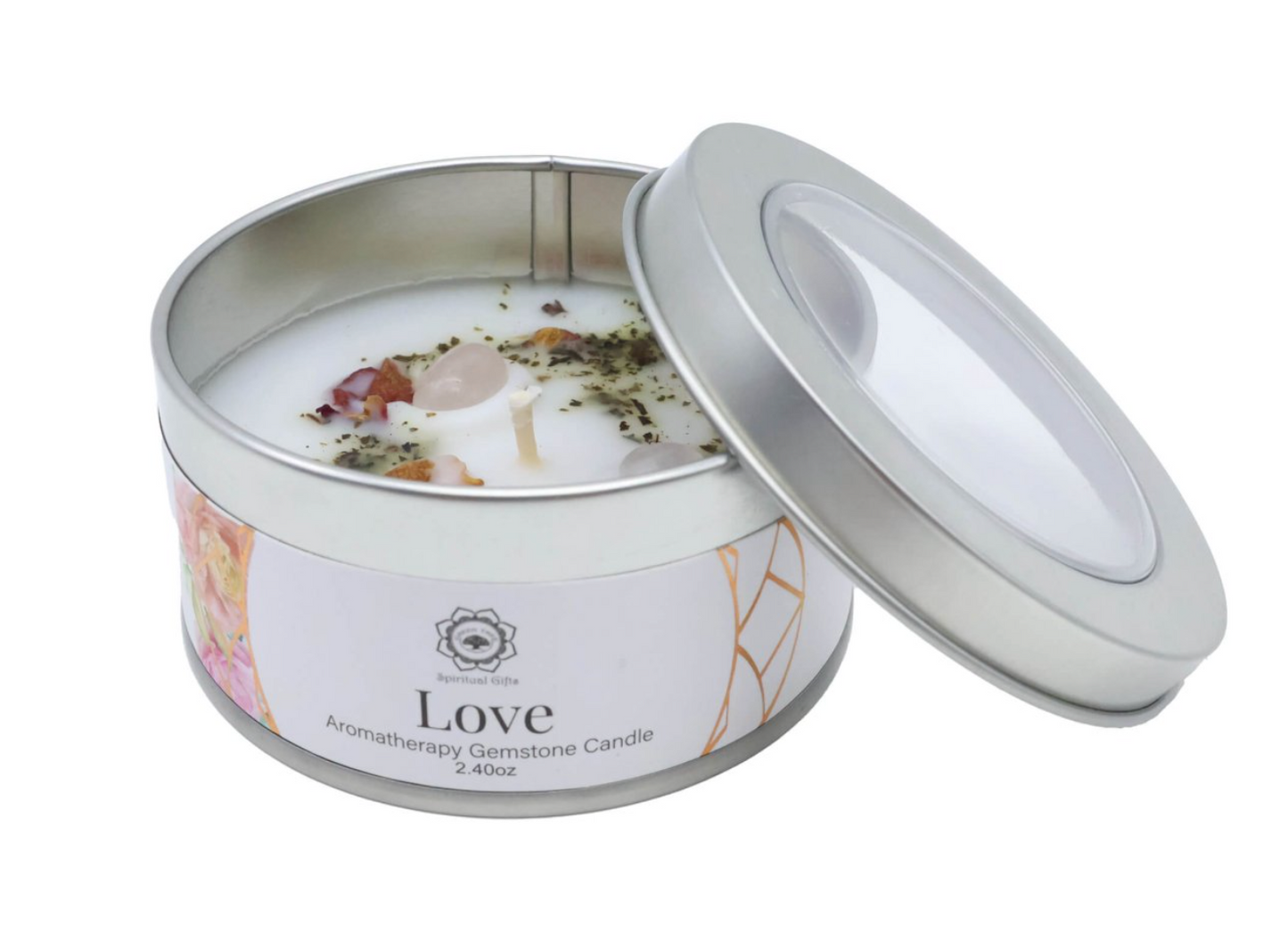 Bougies Fleurs Sacrées et Pierres Naturelles