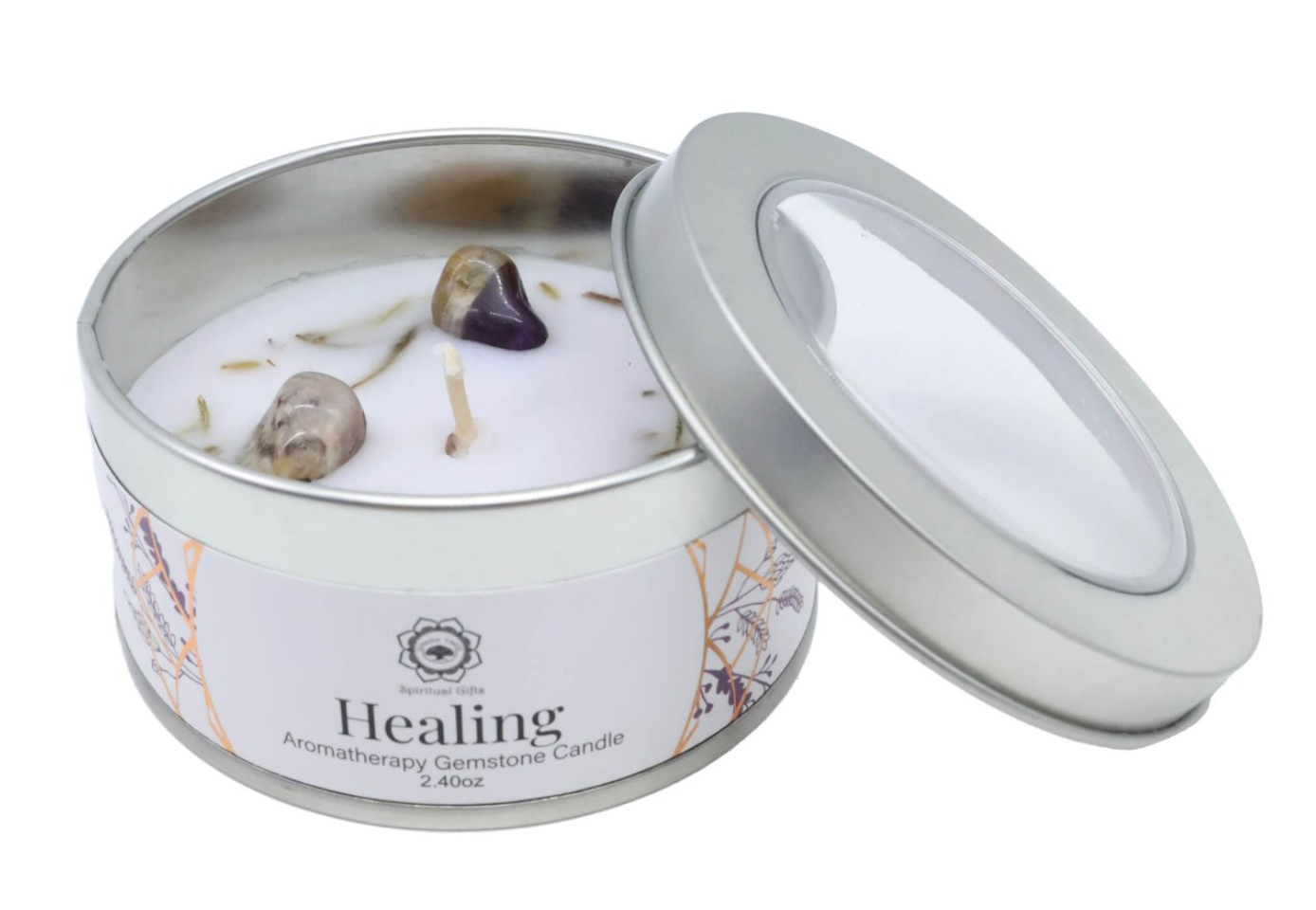 Bougies Fleurs Sacrées et Pierres Naturelles