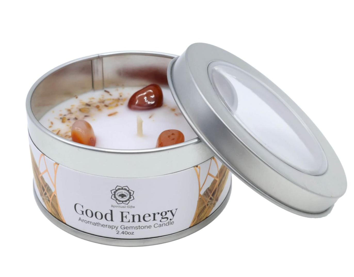 Bougies Fleurs Sacrées et Pierres Naturelles