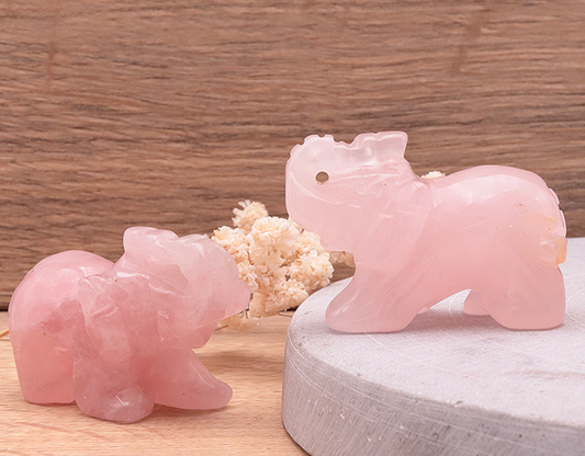 Eléphant Quartz Rose