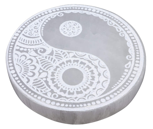 Plaque en Sélénite YIN YANG