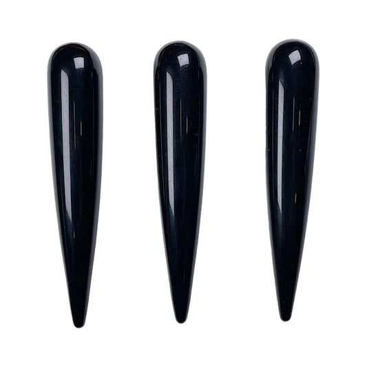Bâton de massage en Obsidienne Noire