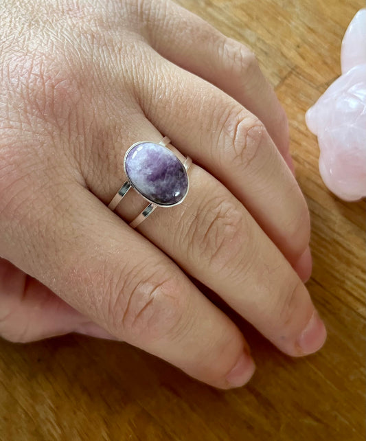 Bague Elodie Lépidolite Argent 925