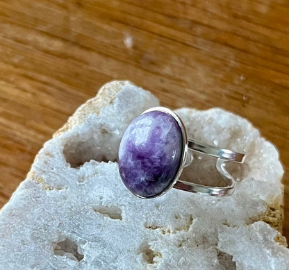 Bague Elodie Lépidolite Argent 925