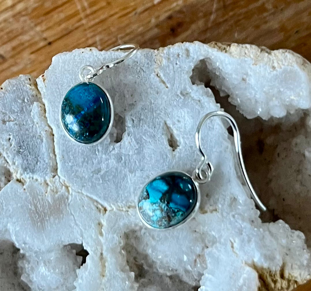 Dormeuses Chrysocolle Argent 925