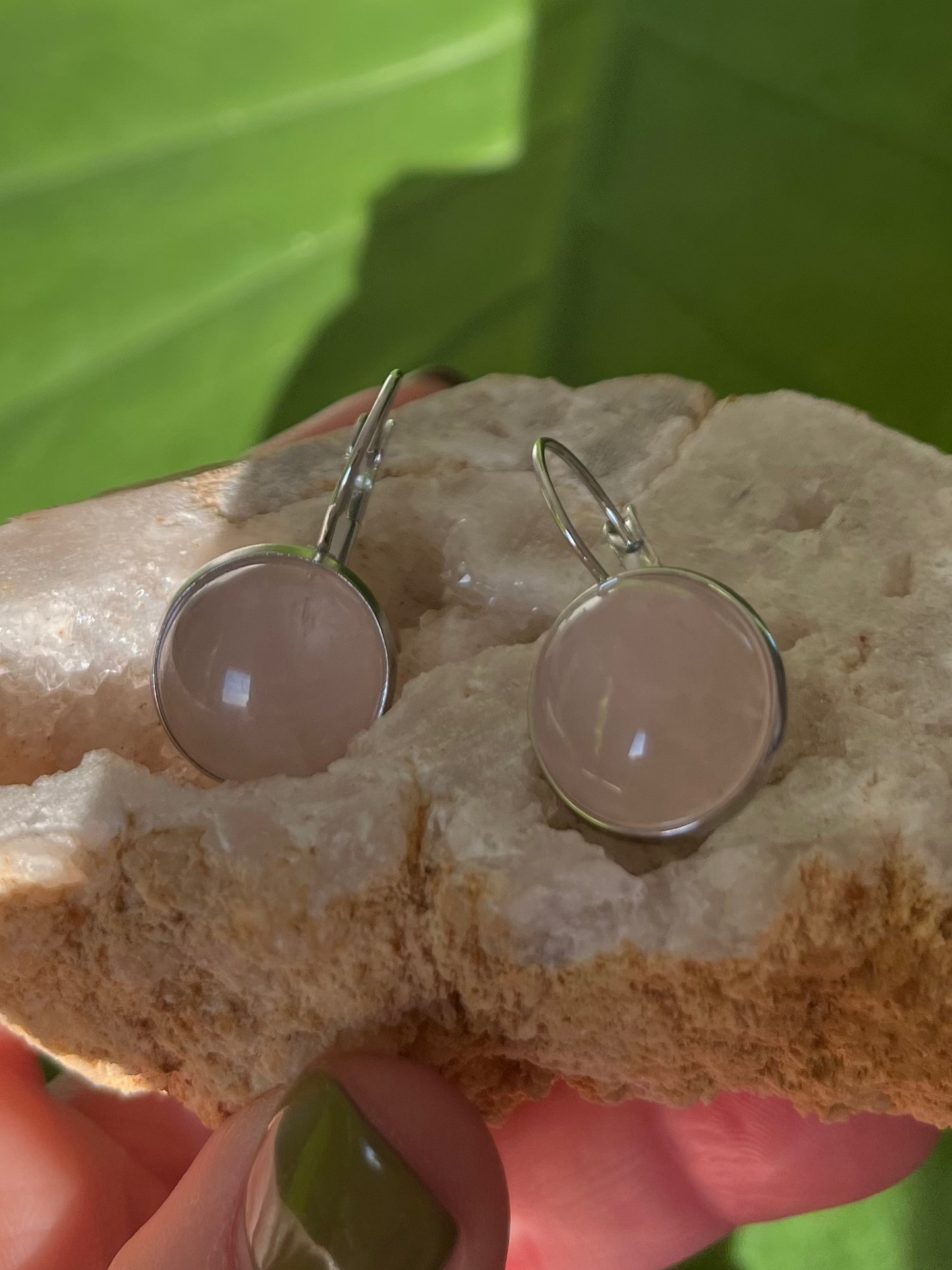 Dormeuses Quartz rose