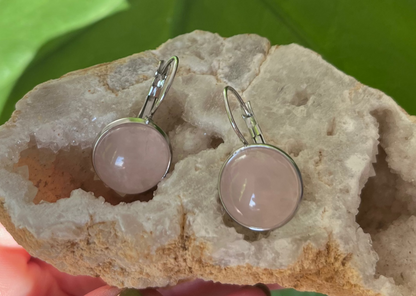 Dormeuses Quartz rose