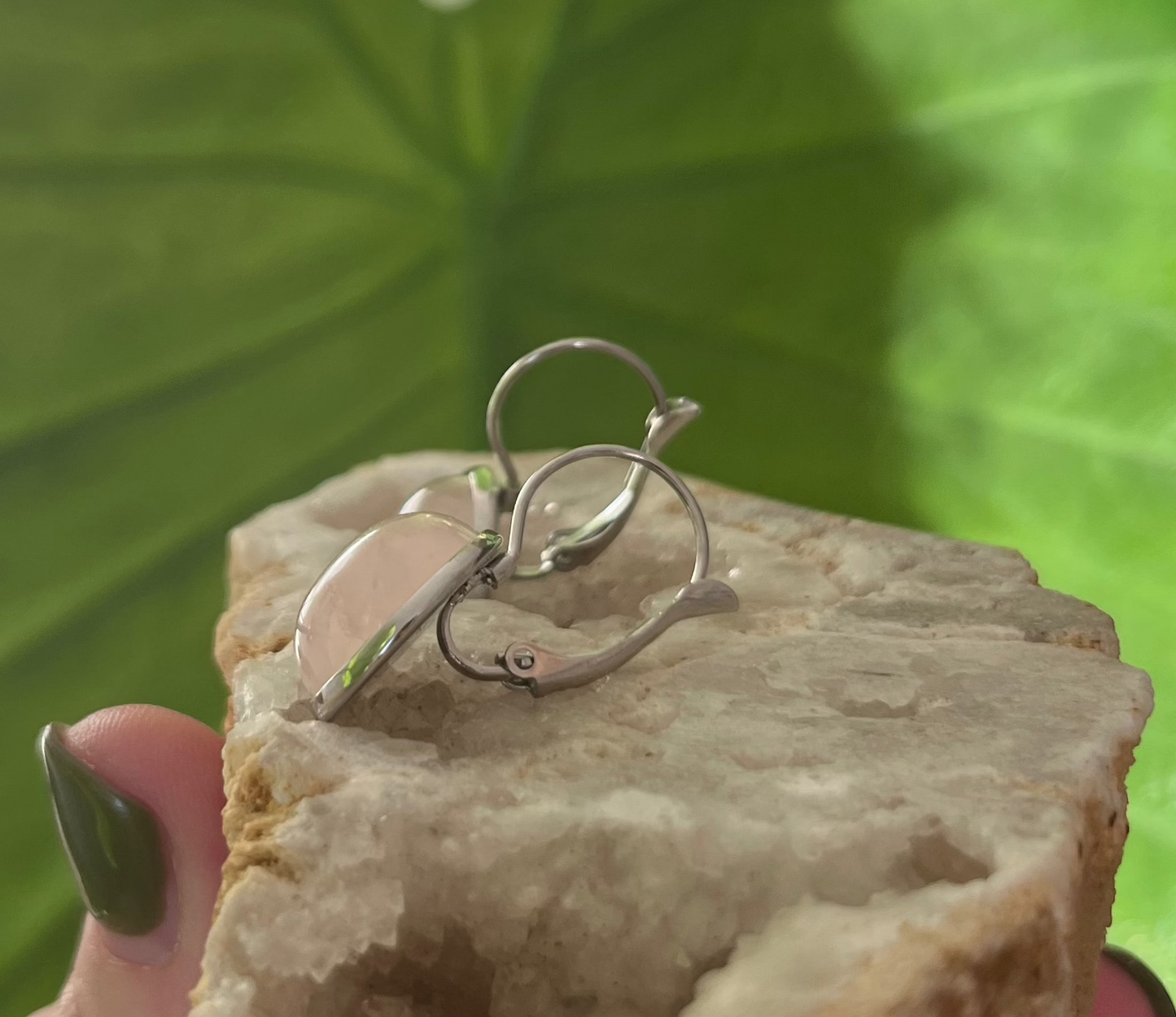 Dormeuses Quartz rose