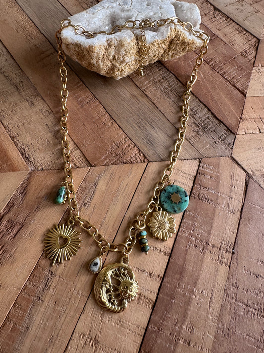 Collier breloques Séléné