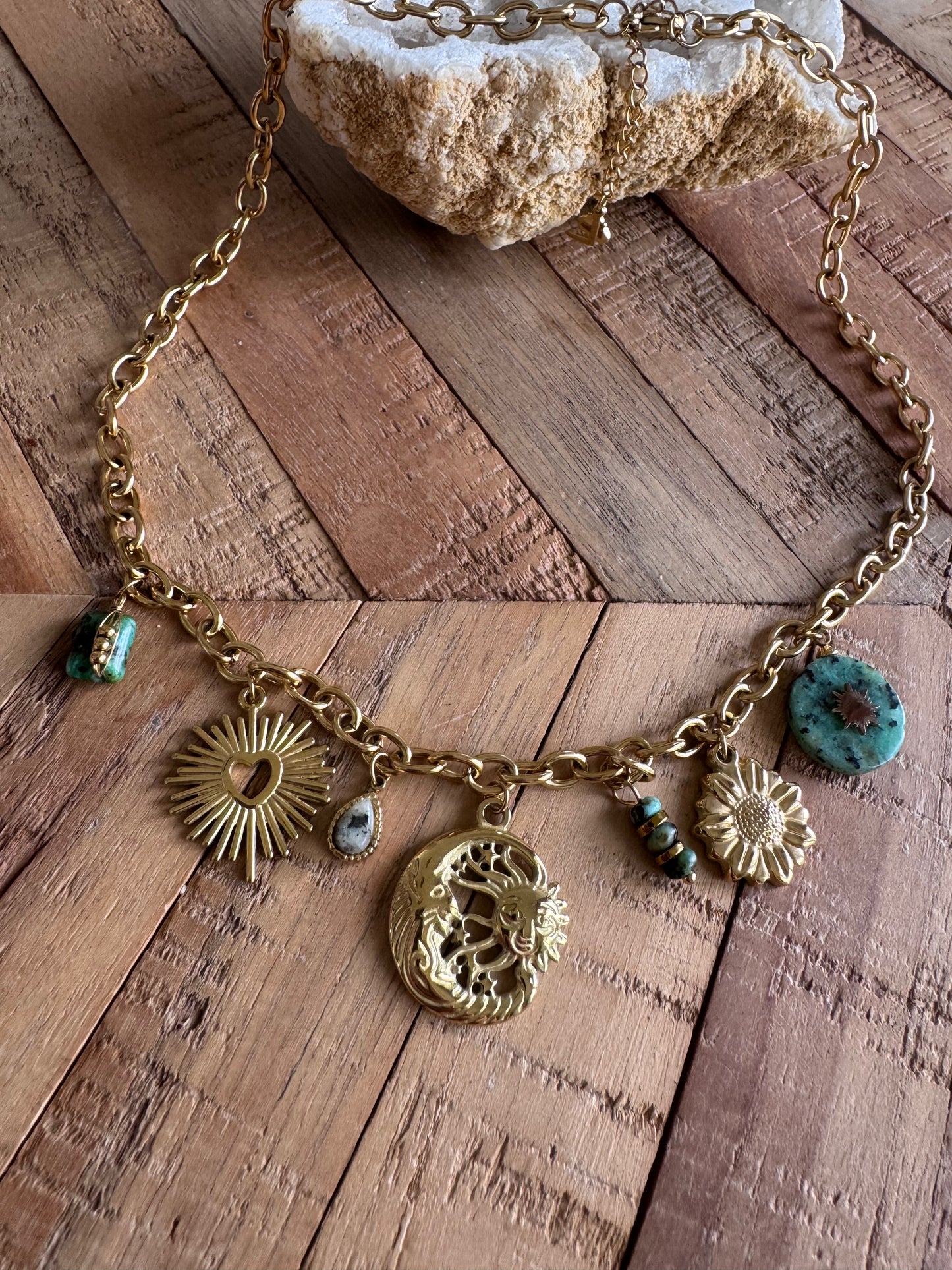 Collier breloques Séléné