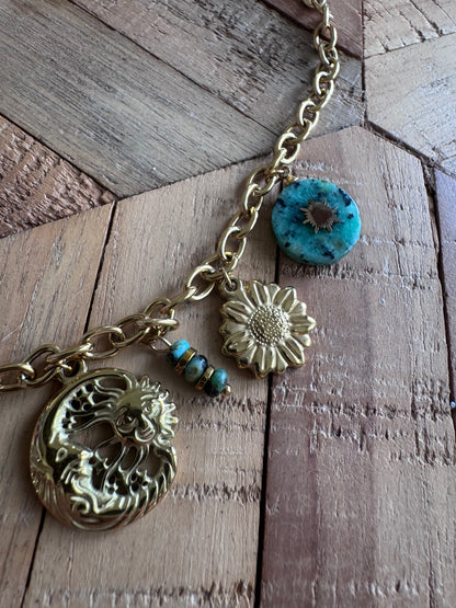 Collier breloques Séléné