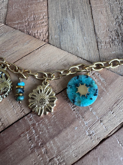 Collier breloques Séléné