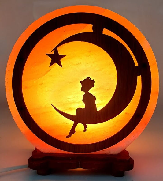 Lampe de Sel Petit Prince sur la Lune 20cm