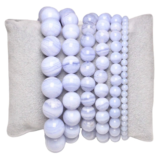 Bracelet Calcédoine Bleue AA+