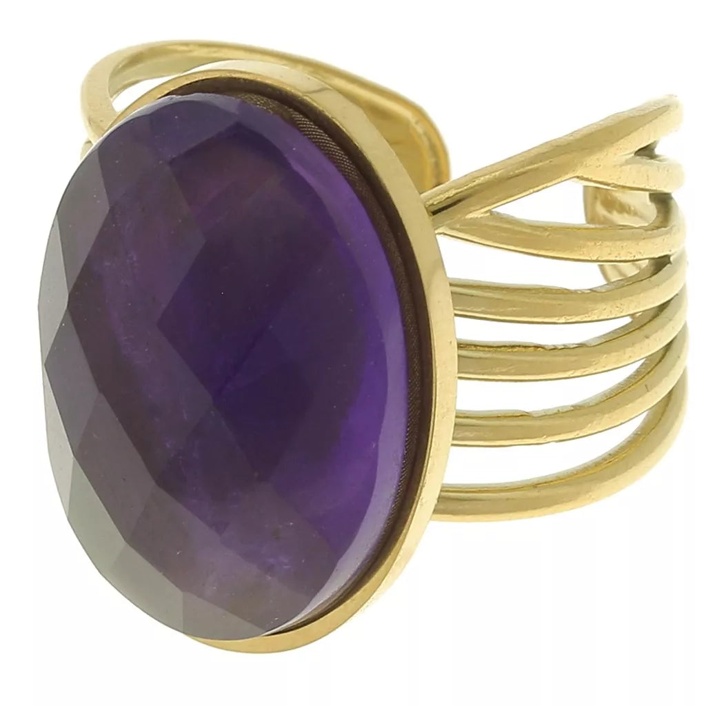 Bague Ines (ovale et ronde)