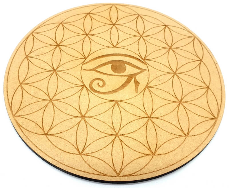 Plaque Oeil d'Horus et Fleur de Vie