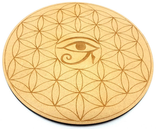 Plaque Oeil d'Horus et Fleur de Vie