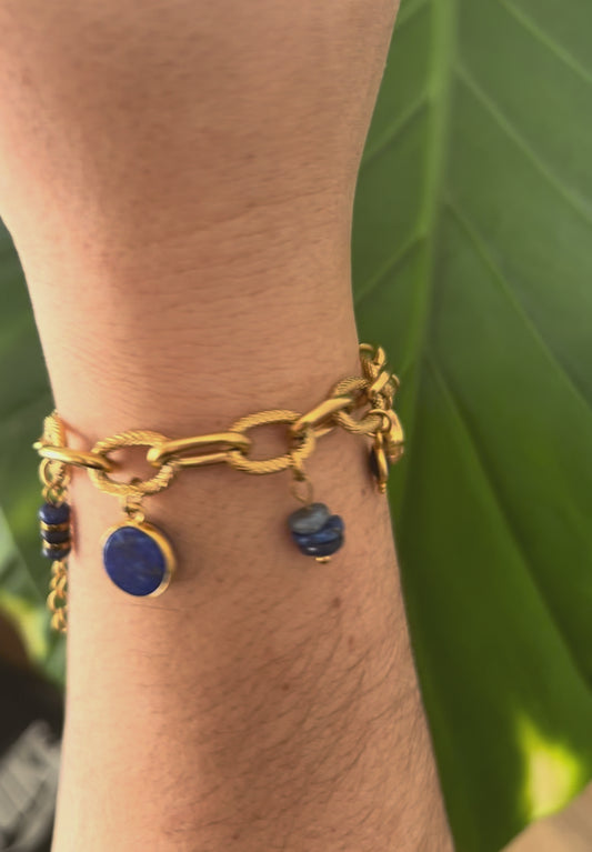 Bracelet Breloques Lapis Lazuli