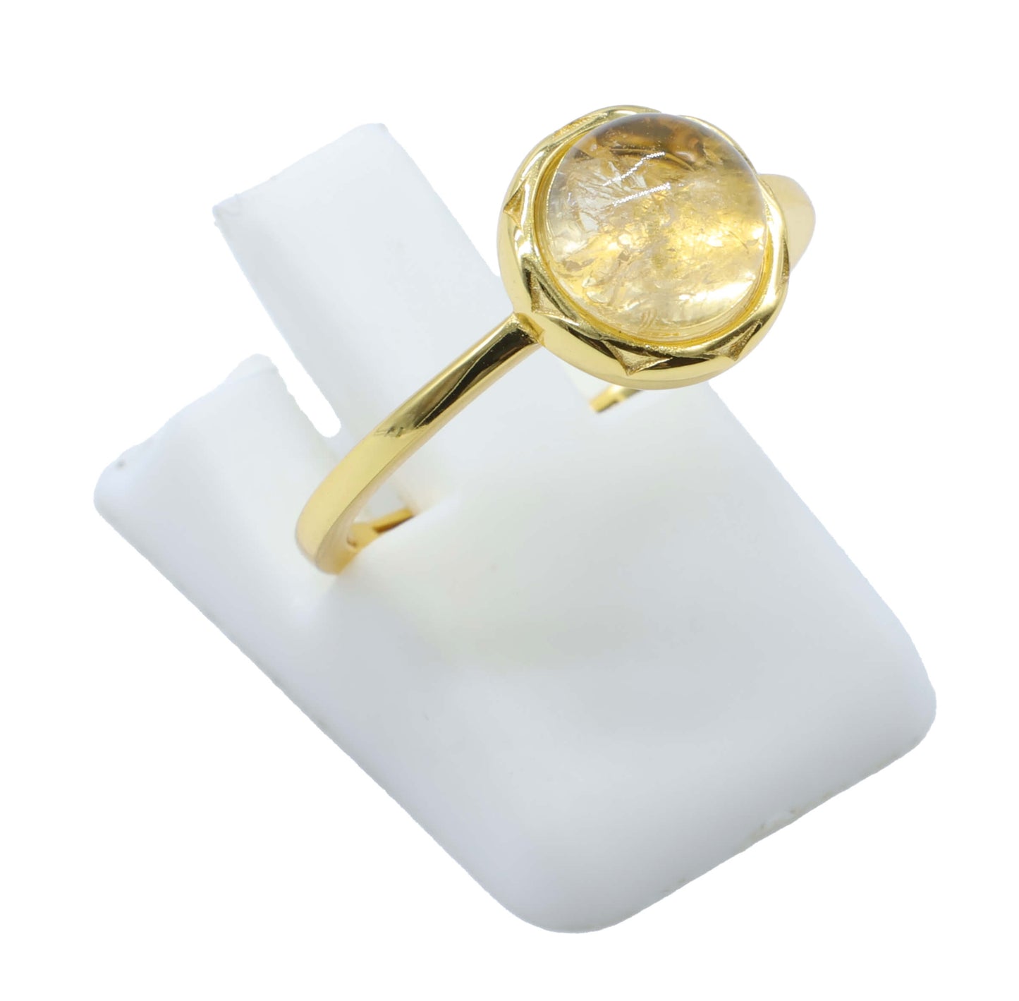Bague Ronde Argent 925 Plaquée Or